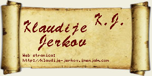 Klaudije Jerkov vizit kartica